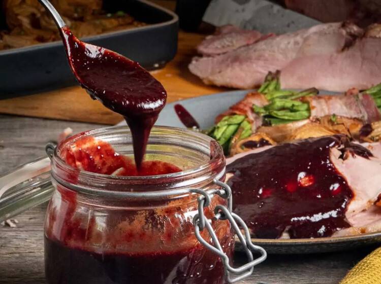 Blauwe bessen BBQ saus